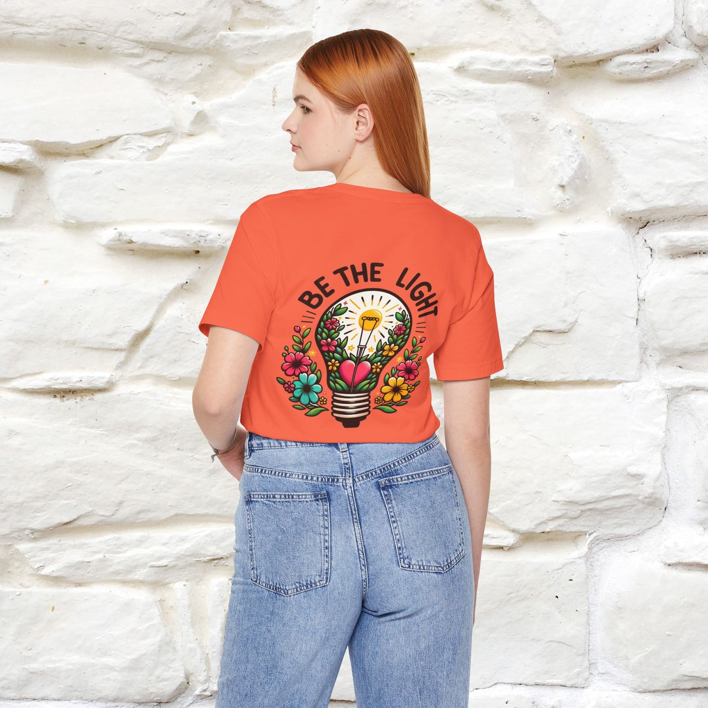 ''Be The Light" Cat T-Shirt| Front & Back Design | Nunu&Miao Studio - Nunu&Miao Studio