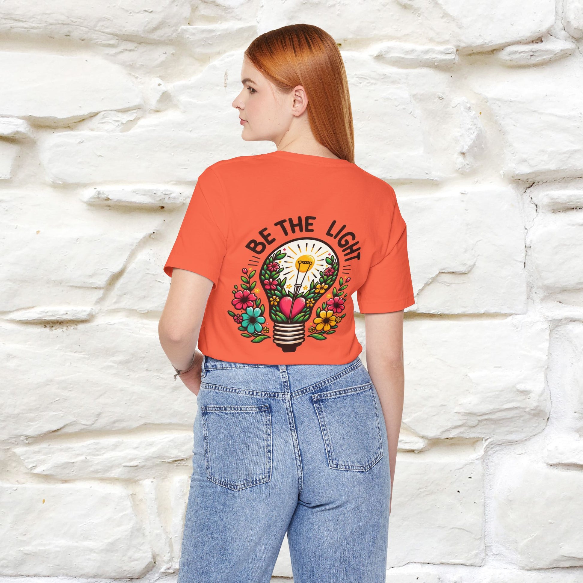 ''Be The Light" Cat T-Shirt| Front & Back Design | Nunu&Miao Studio - Nunu&Miao Studio