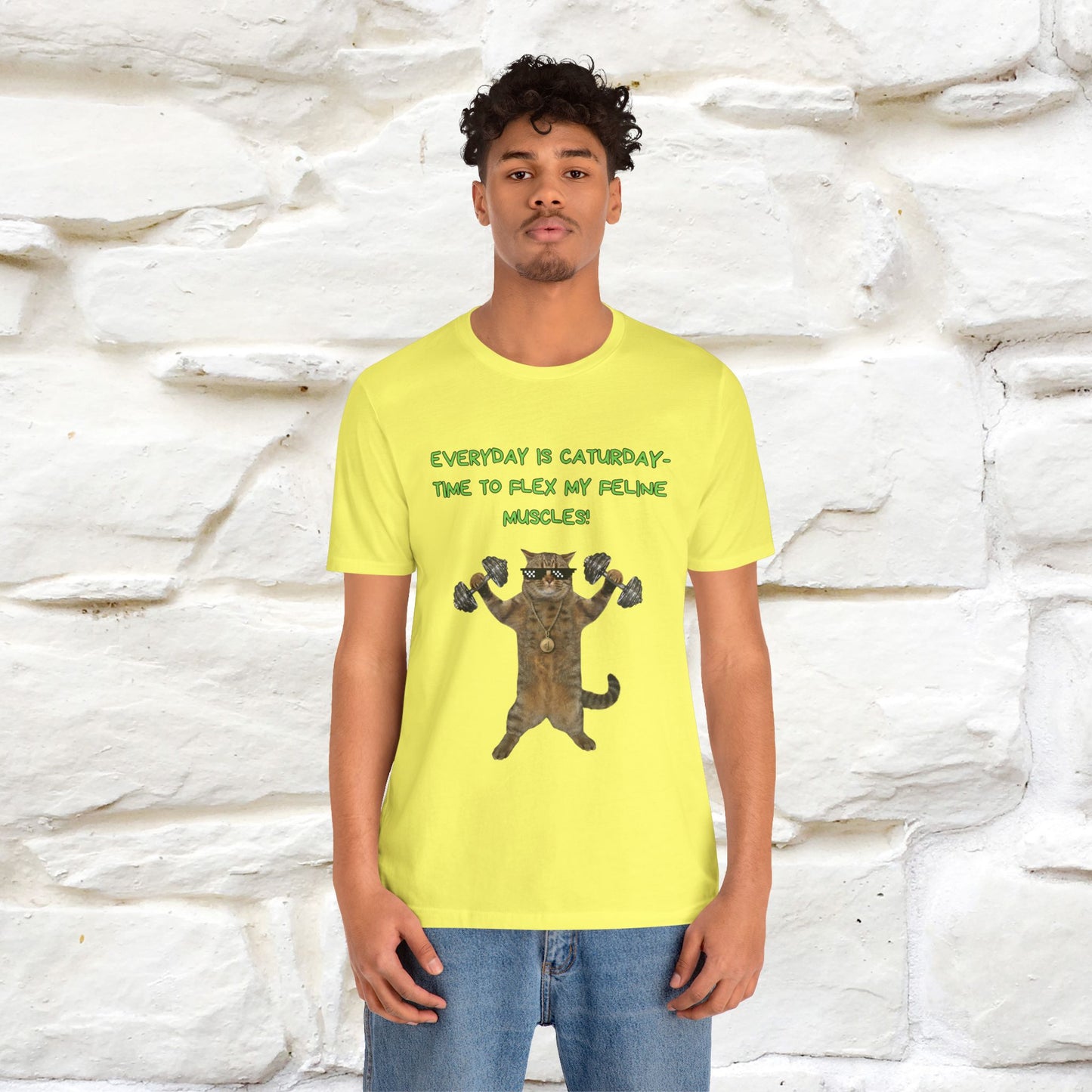 "Everyday Is Caturday – Flex My Feline Muscle"| Funny Cat T-Shirt  |Nunu&Miao Sudio - Nunu&Miao Studio
