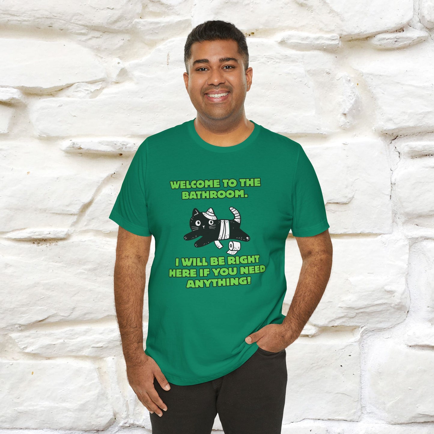 "Welcome To The Bathroom..."Funny  Cat T-shirt |Nunu&Miao Studio - Nunu&Miao Studio