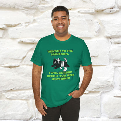 "Welcome To The Bathroom..."Funny  Cat T-shirt |Nunu&Miao Studio - Nunu&Miao Studio
