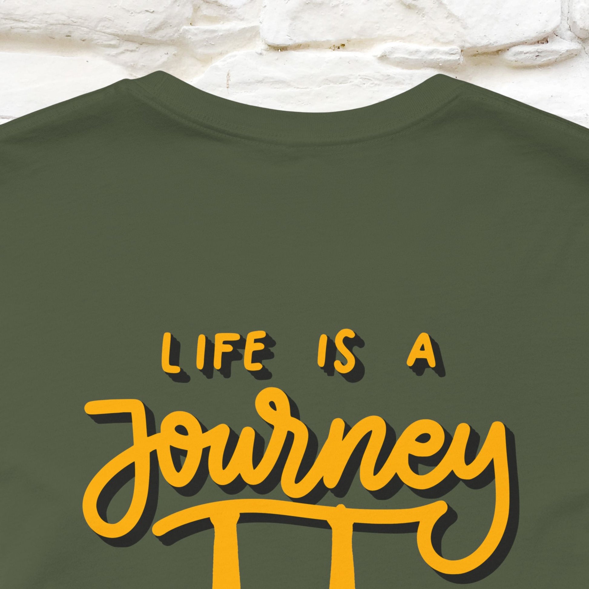 "Life Is A Journey'' Cat T-Shirt | Front & Back Design | Nunu&Miao Studio - Nunu&Miao Studio