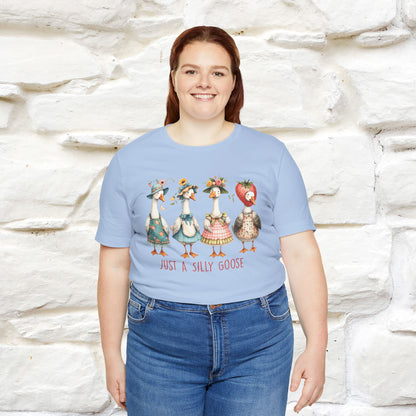"Just A Silly Goose" Cute T-shirt |Nunu&Miao Studio - Nunu&Miao Studio