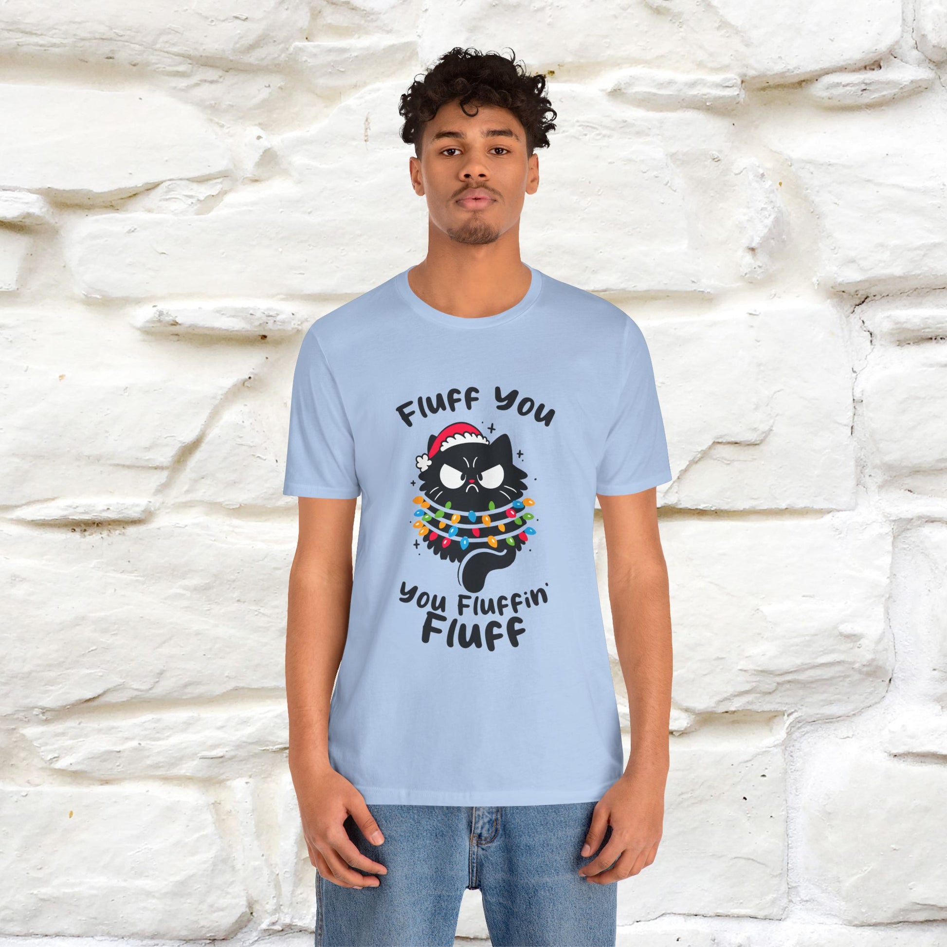 ''Fluff You, You Fluffin Fluff'' | Cattitude Cat Christmas Tee | Nunu&Miao Studio - Nunu&Miao Studio