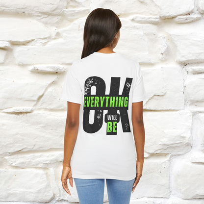 ''Everything Will Be Ok '' Cat T-Shirt Front and Back Design | Nunu&Miao Studio - Nunu&Miao Studio