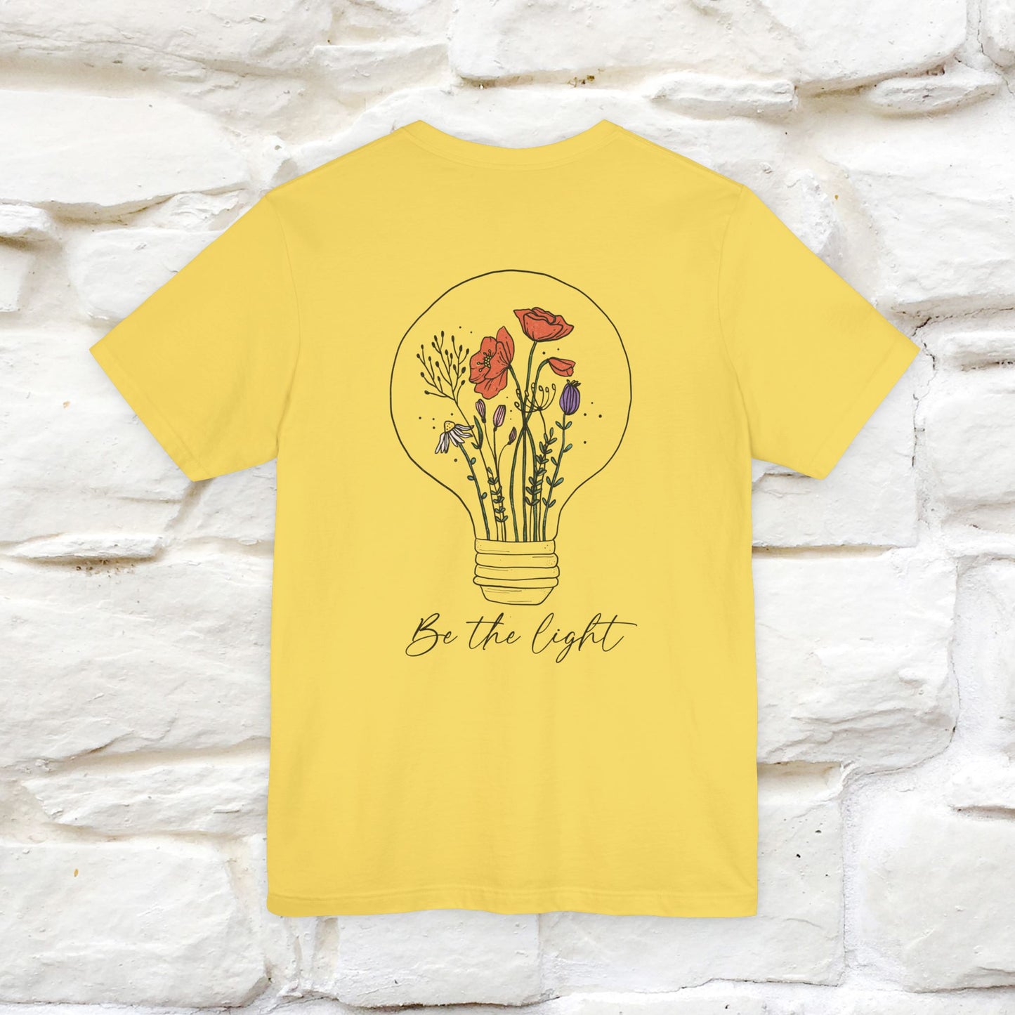 "Be The Light" Cat T-Shirt | Front & Back Design | Nunu&Miao Studio - Nunu&Miao Studio