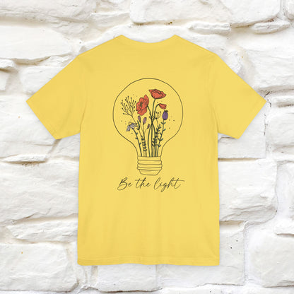 "Be The Light" Cat T-Shirt | Front & Back Design | Nunu&Miao Studio - Nunu&Miao Studio