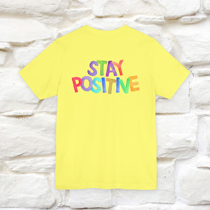 "Stay Positive'' Cat T-Shirt | Front & Back Design | Nunu&Miao Studio - Nunu&Miao Studio