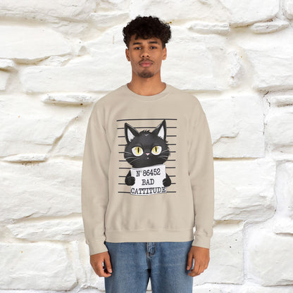 ''Bad Cattitude'' |Cat Sweatshirt | Nunu&Miao Studio