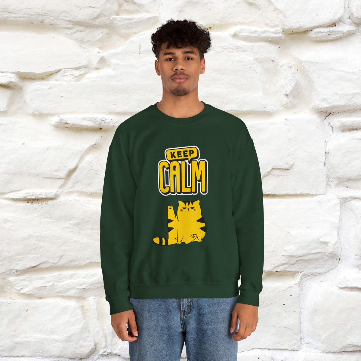 "Keep Calm'' |Cat Sweatshirt | Nunu&Miao Studio