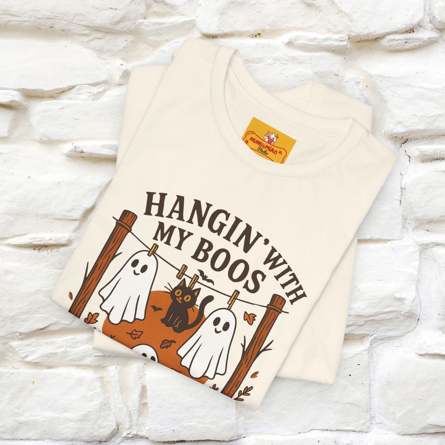 "Hanging With My Boos" Halloween Cat T-shirt |Nunu&Miao Studio - Nunu&Miao Studio