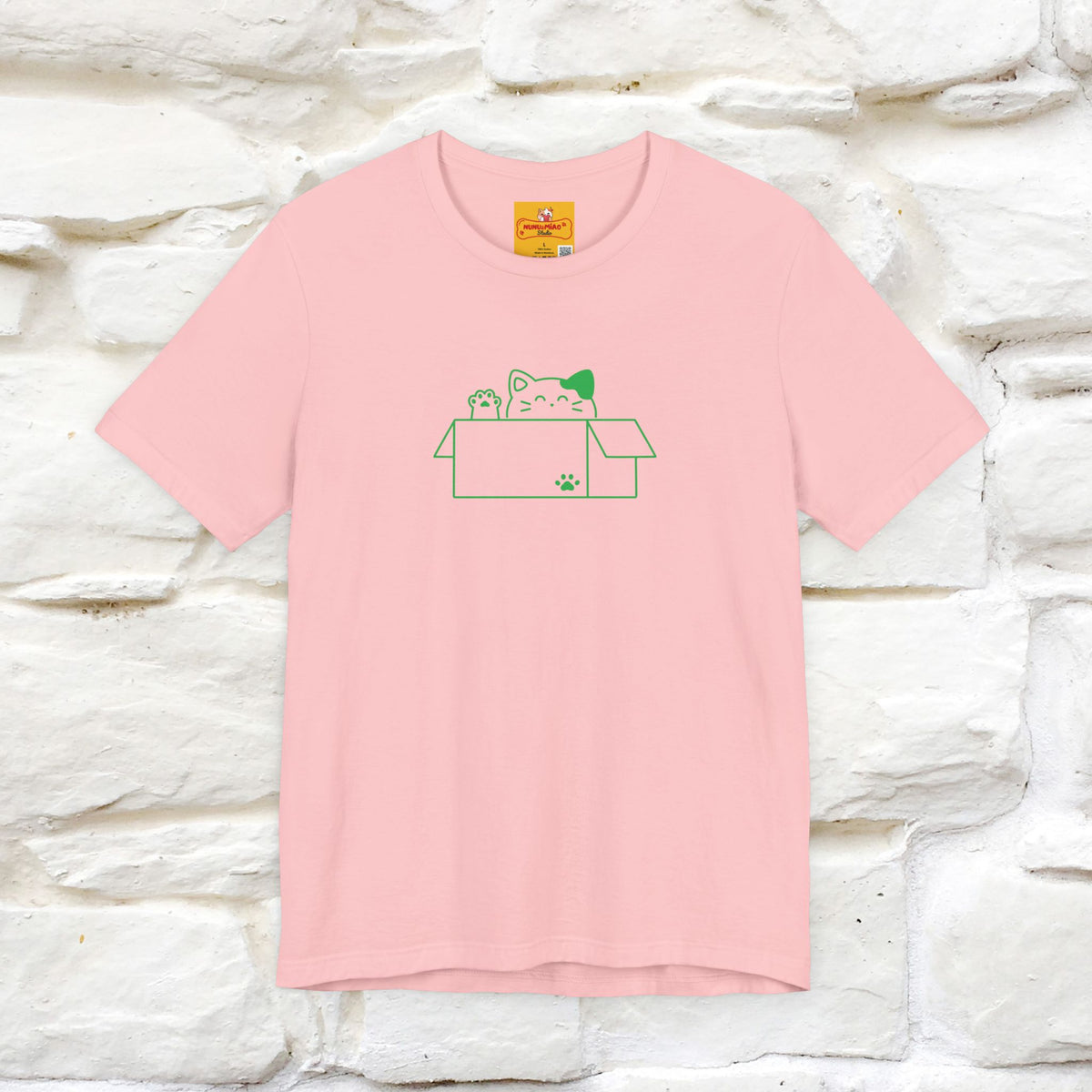 "“Happiness is free. Delivery is extra.” | Cat T-Shirt | Front & Back Design | Nunu&Miao Studio