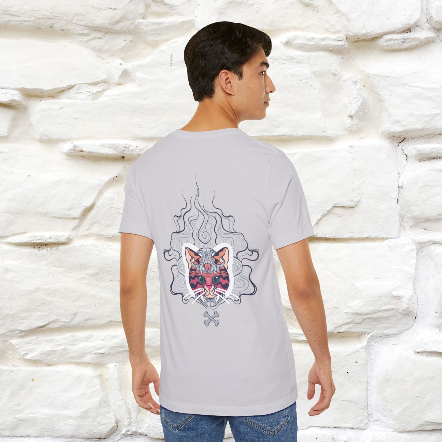 ''Air Fire Cat'' | Cat T-Shirt Front and Back Design | Nunu&Miao Studio - Nunu&Miao Studio