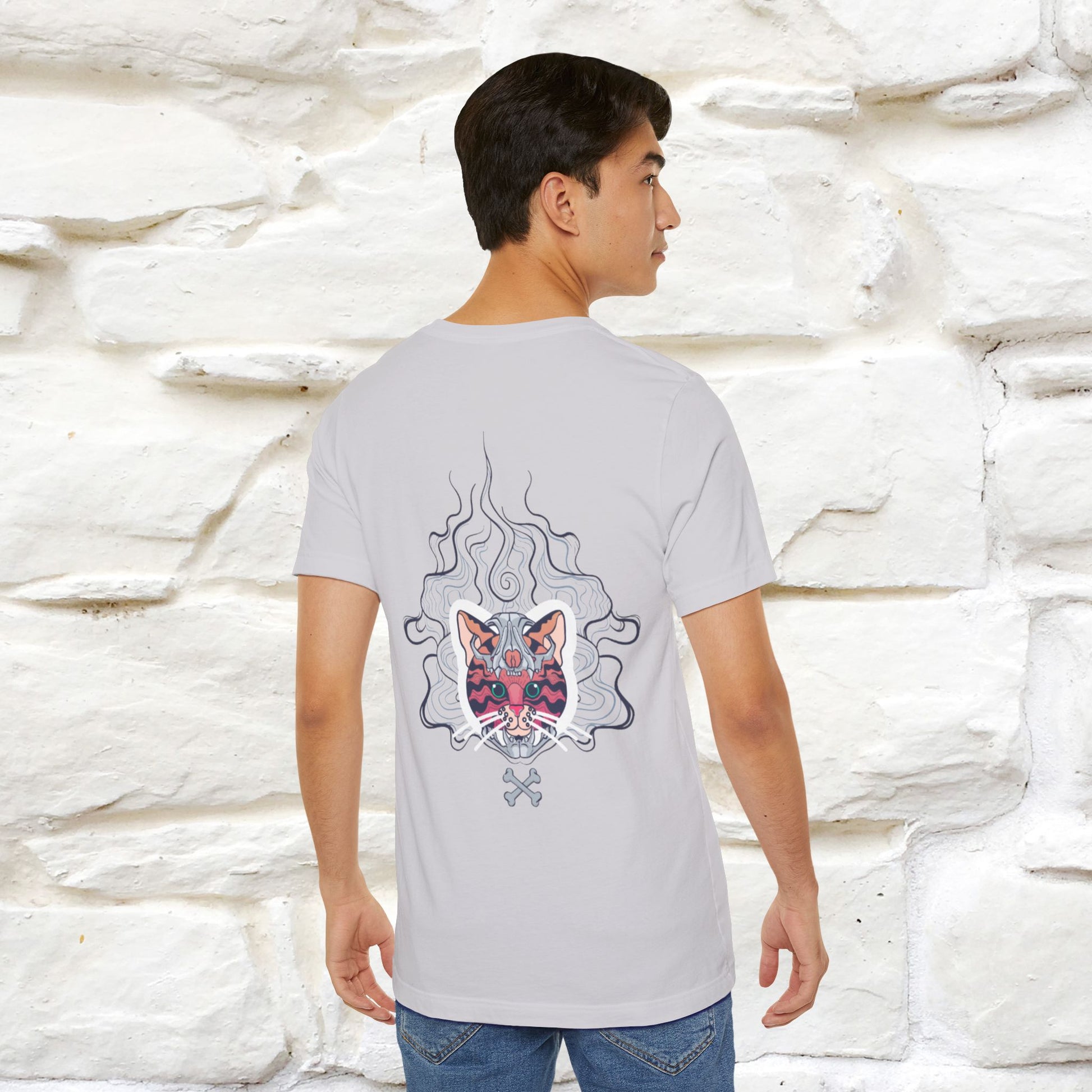 ''Air Fire Cat'' | Cat T-Shirt Front and Back Design | Nunu&Miao Studio - Nunu&Miao Studio