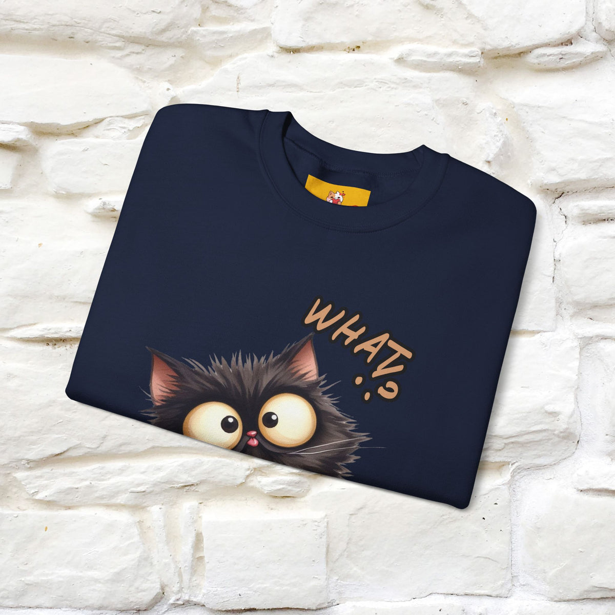 "What'' |Cat Sweatshirt | Nunu&Miao Studio