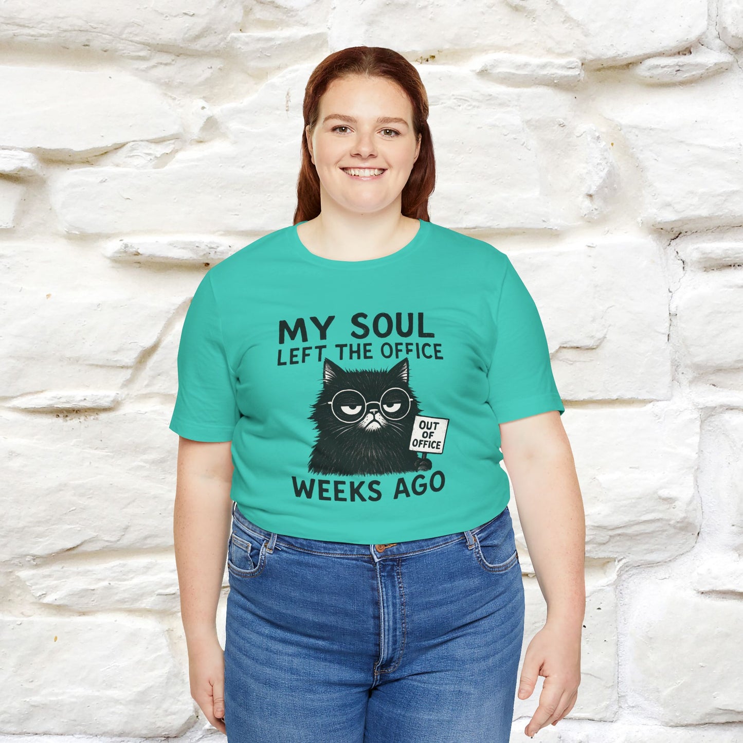 "My Soul Left The Office..." |Funny Cat T-Shirt | Nunu&Miao Studio - Nunu&Miao Studio