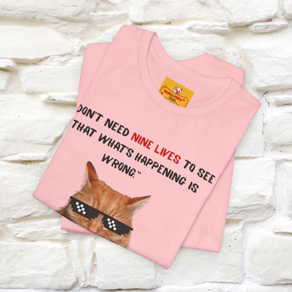 "“I don’t need nine lives....” " Cat T-shirt | Front & Back Design |Nunu&Miao Studio - Nunu&Miao Studio