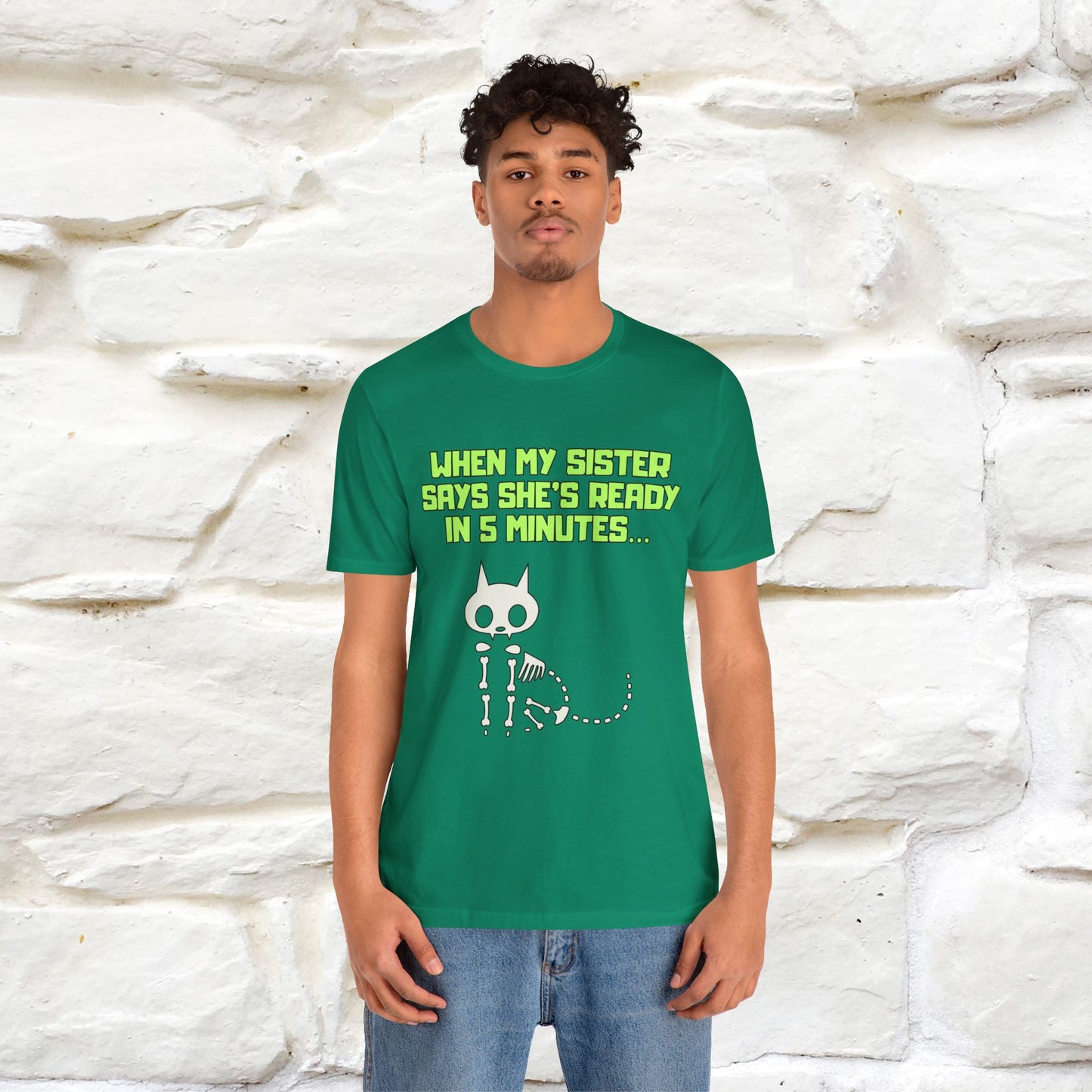 “When my sister says she’s ready in 5 minutes…” | Cat T-Shirt | Nunu&Miao Studio