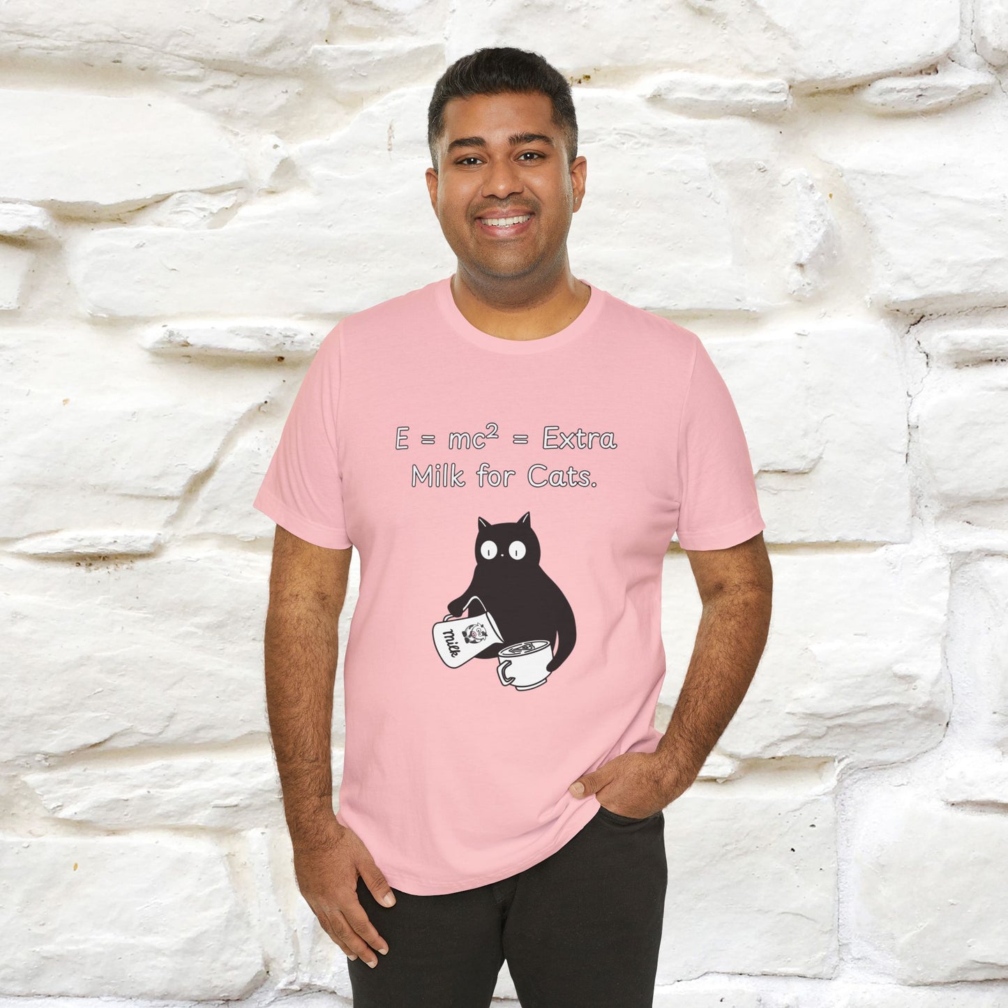 ''E = mc² = Extra Milk for Cats.''| Funny T-Shirt | Nunu&Miao Studio