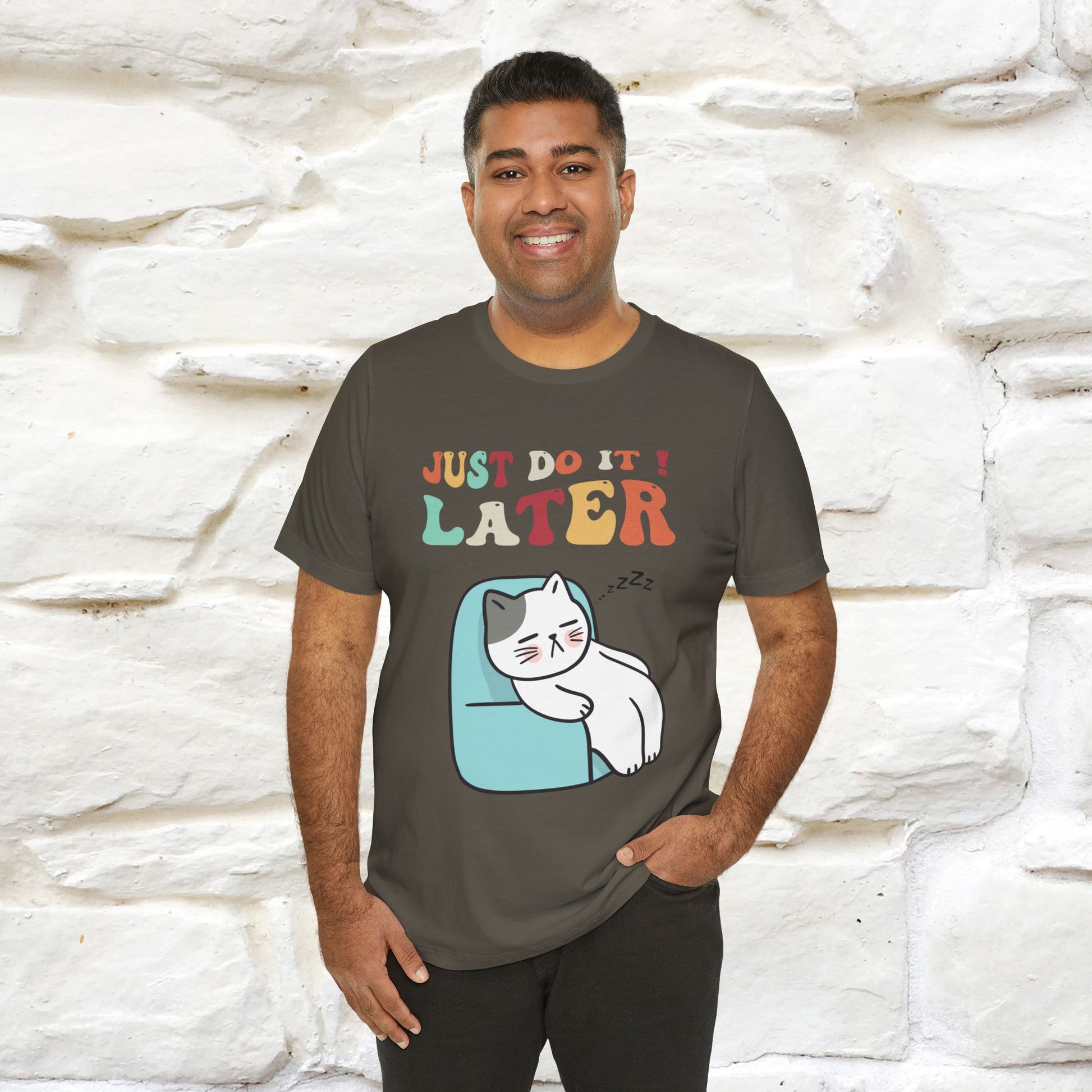 "Just Do It Later" Cat T-shirt |Nunu&Miao Studio - Nunu&Miao Studio