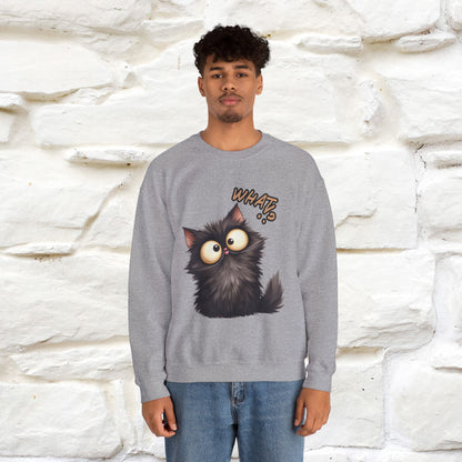 "What'' |Cat Sweatshirt | Nunu&Miao Studio