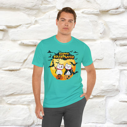 "Happy Halloween Cat Couple " Cat  T-shirt |Nunu&Miao Studio - Nunu&Miao Studio