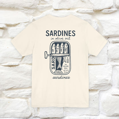 "Sardines In Olive Oil" Cute T-shirt | Front & Back Design|Nunu&Miao Studio - Nunu&Miao Studio