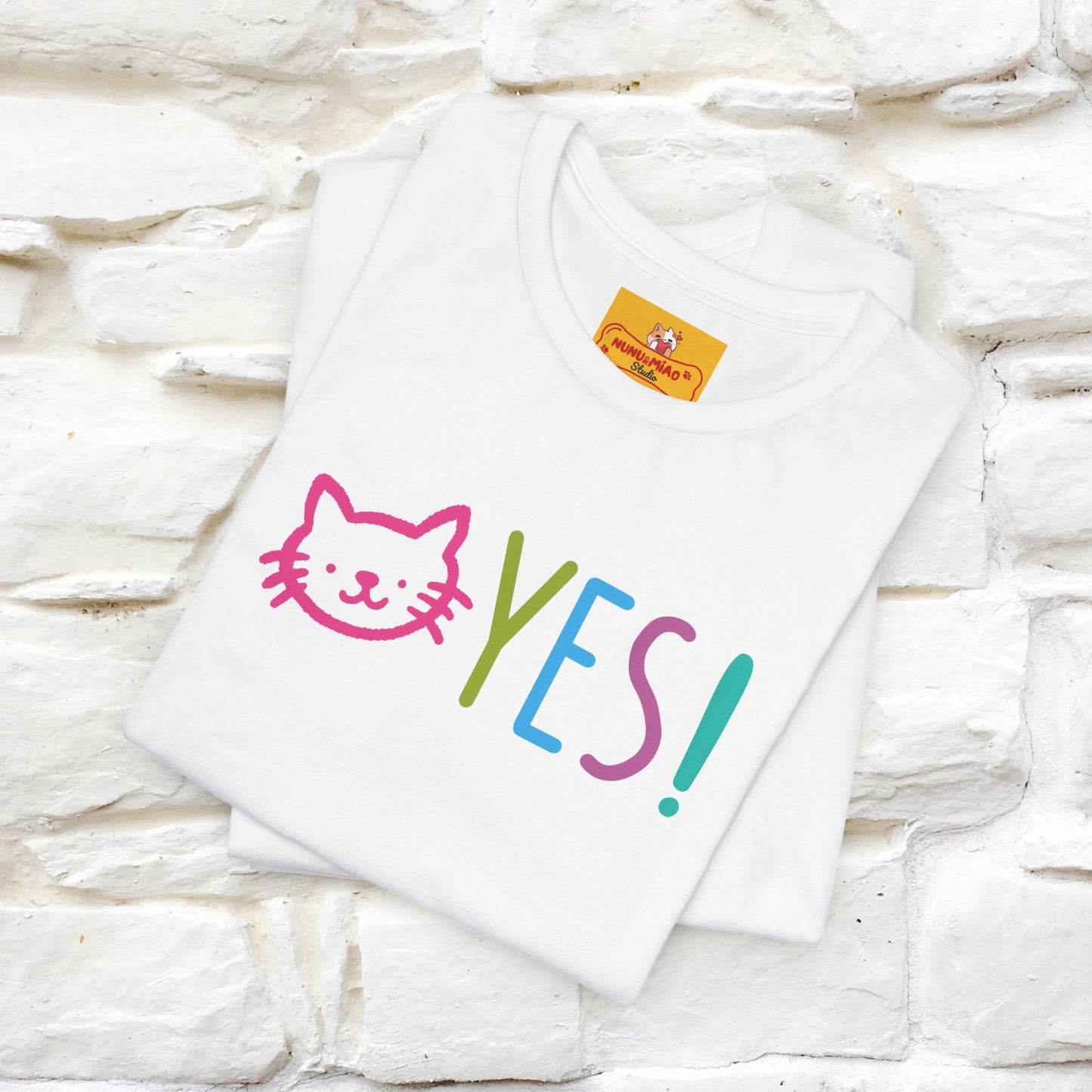"Yes, Just Do It" Cat T-Shirt| Front & Back Design | Nunu&Miao Studio - Nunu&Miao Studio