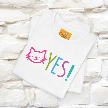 "Yes, Just Do It" Cat T-Shirt| Front & Back Design | Nunu&Miao Studio - Nunu&Miao Studio