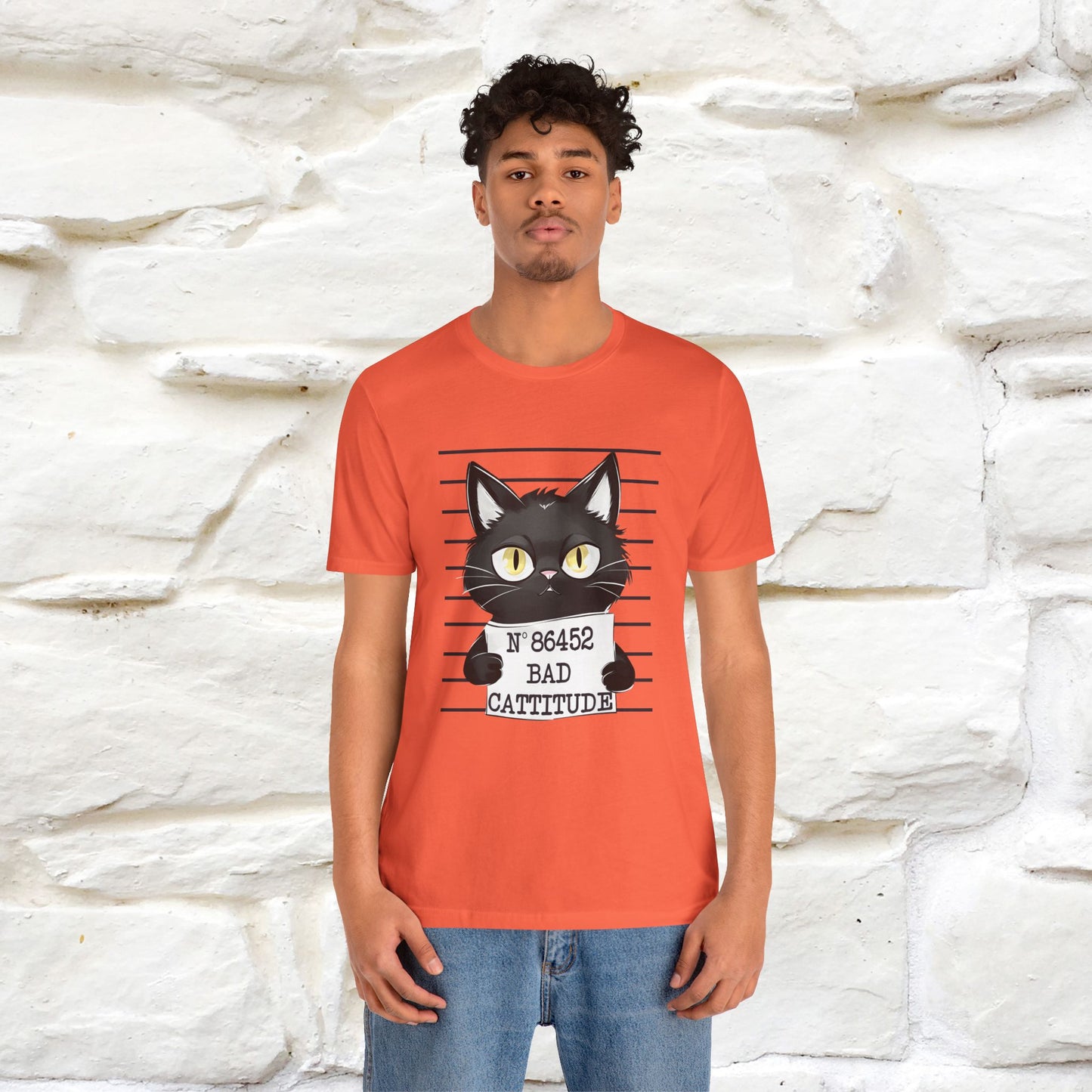 "Bad Cattitude" T-Shirt for Men & Women | 100% Cotton* - Nunu&Miao Studio