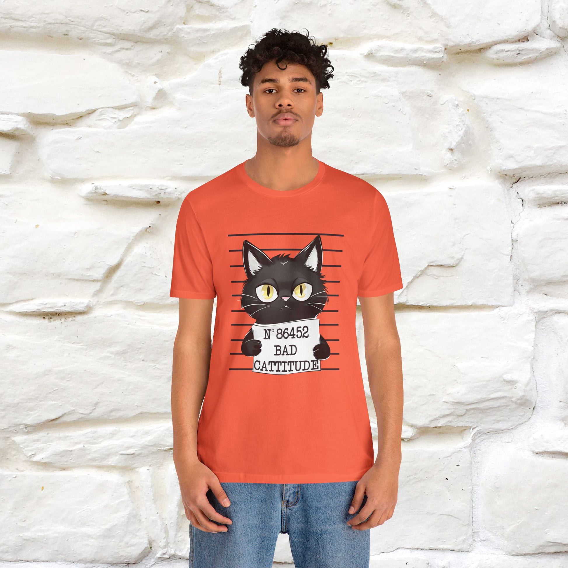 "Bad Cattitude" T-Shirt for Men & Women | 100% Cotton* - Nunu&Miao Studio