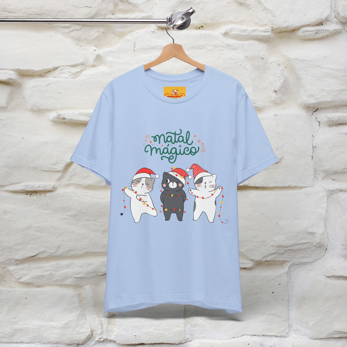 "Natal Magico" Cat T-shirt  |Nunu&Miao Studio - Nunu&Miao Studio