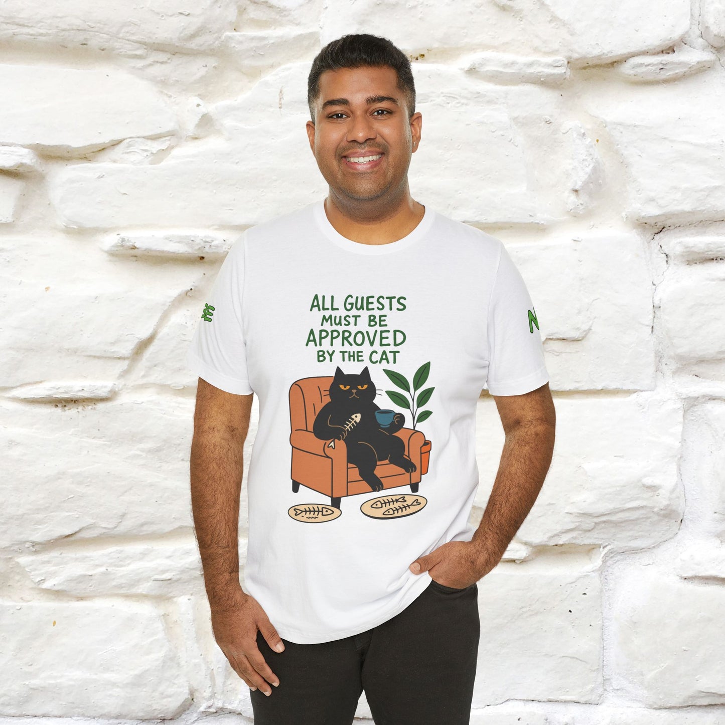 "All Guest Must Be Approved By The Cat - NO,MAYBE" Cat T-shirt |Nunu&Miao Studio - Nunu&Miao Studio