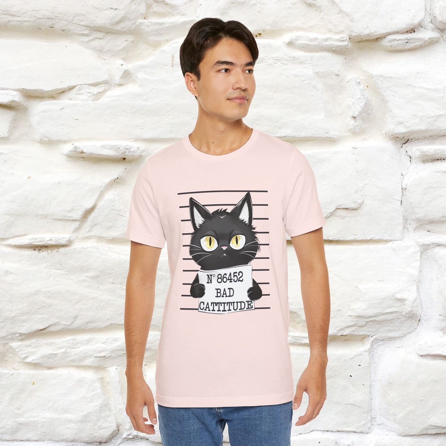 "Bad Cattitude" T-Shirt for Men & Women | 100% Cotton* - Nunu&Miao Studio