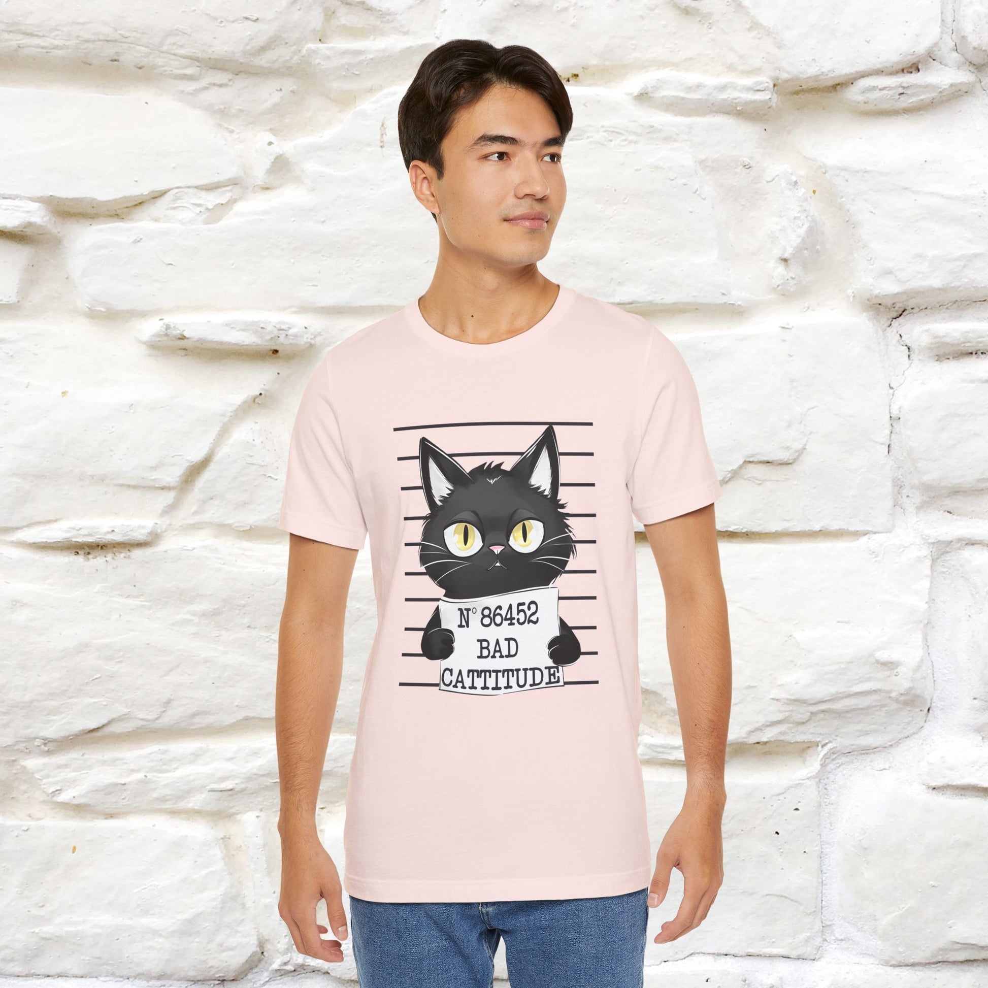 "Bad Cattitude" T-Shirt for Men & Women | 100% Cotton* - Nunu&Miao Studio