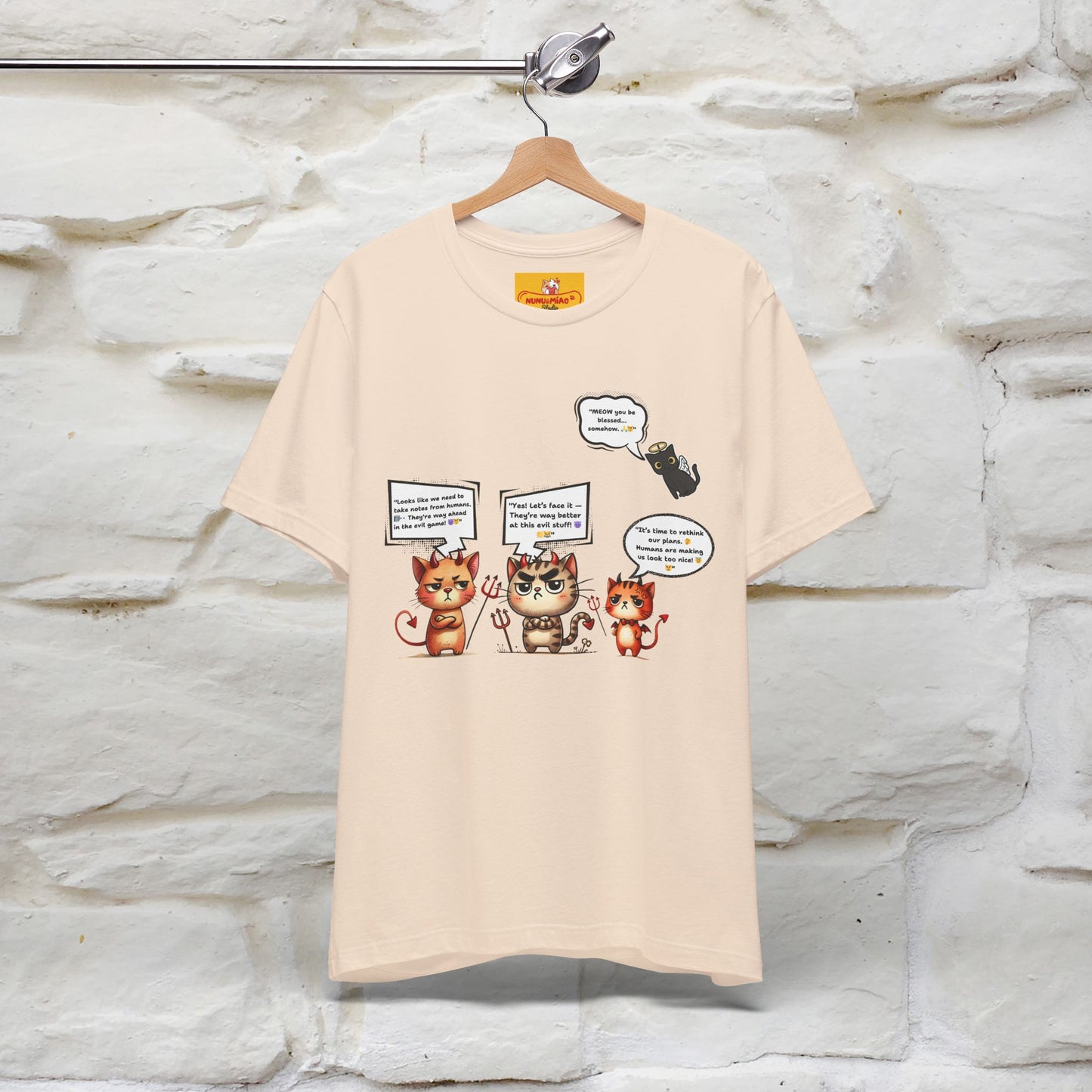 "Humans Are Way Ahead In The Evil Game! 😈😼" Cat  T-shirt |Nunu&Miao Studio - Nunu&Miao Studio