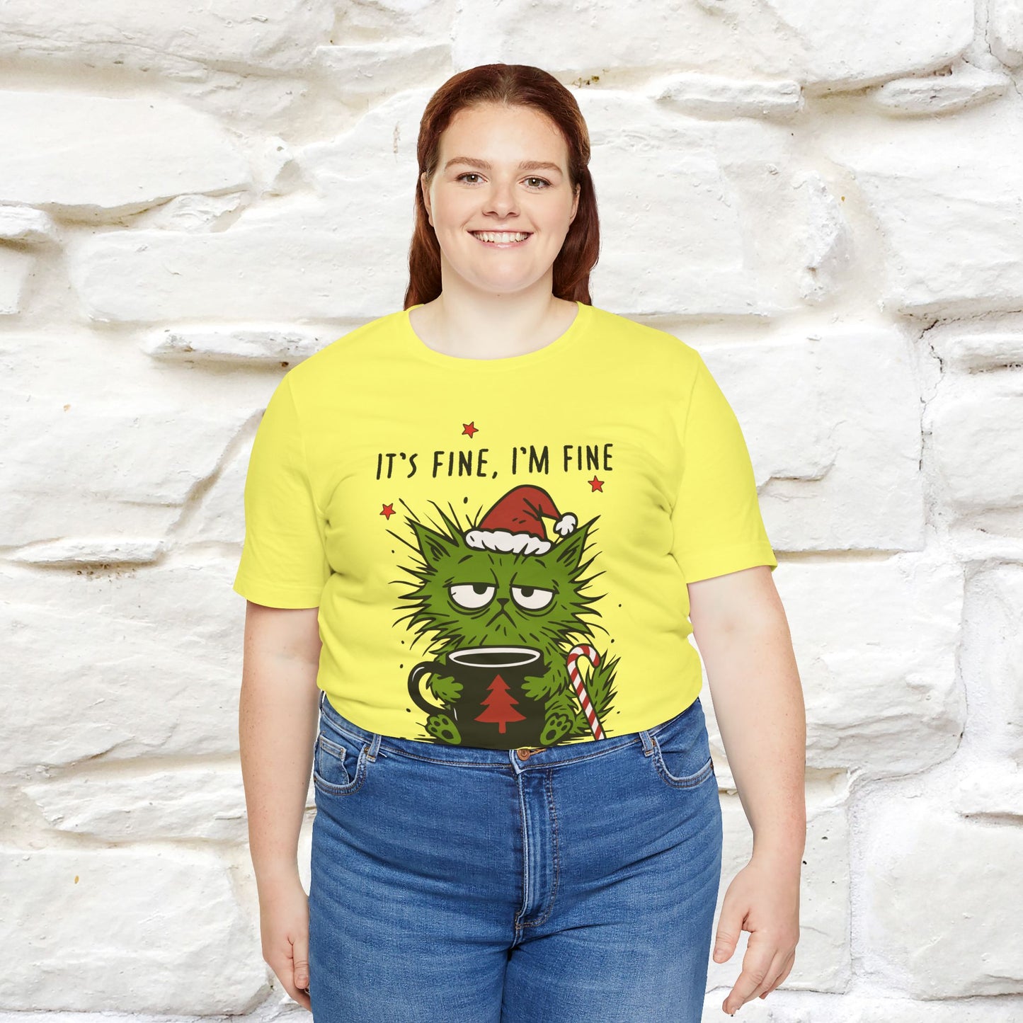 "It's Fine, I'm Fine  ...." |Funny Cat  T-Shirt | Nunu&Miao Studio