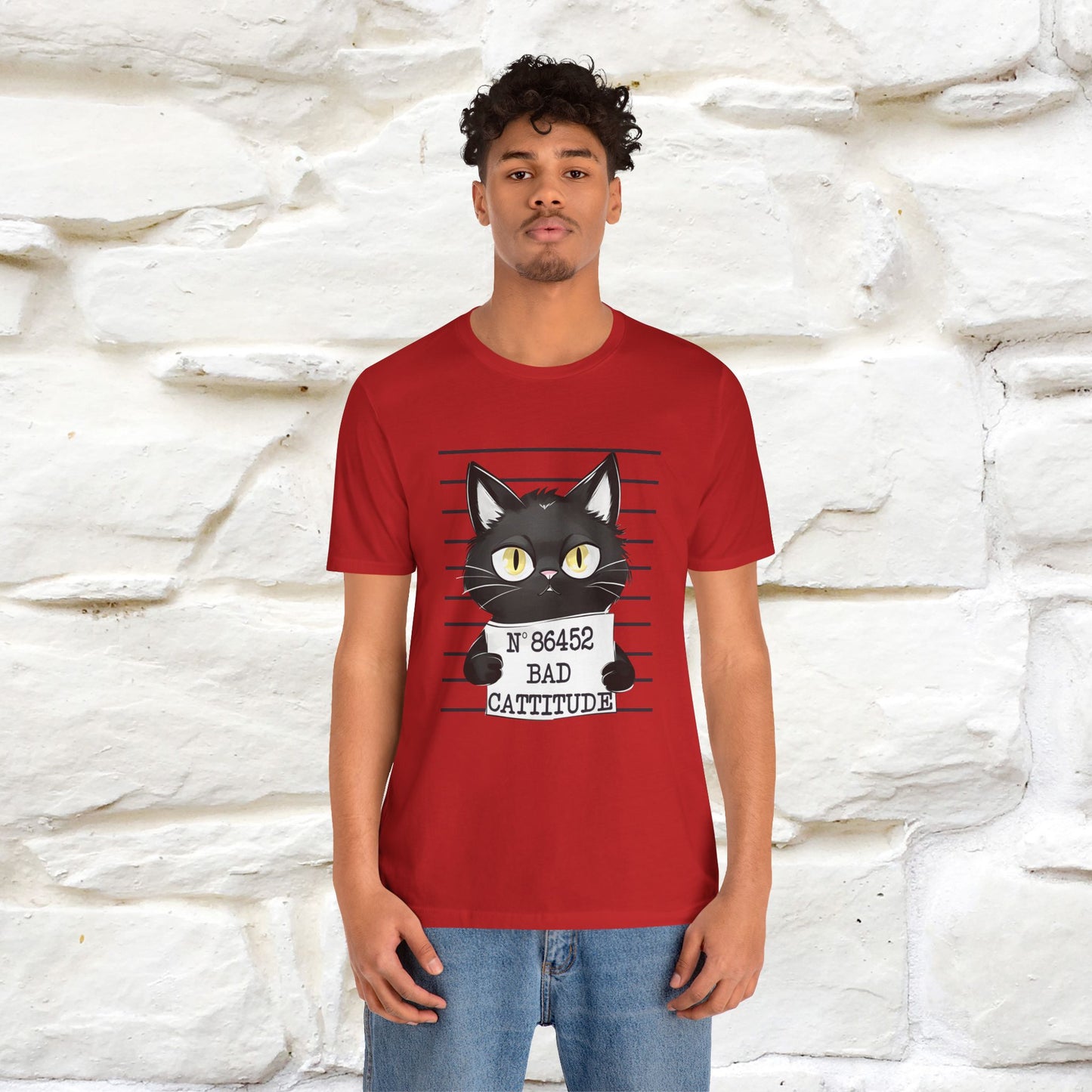 "Bad Cattitude" T-Shirt for Men & Women | 100% Cotton* - Nunu&Miao Studio