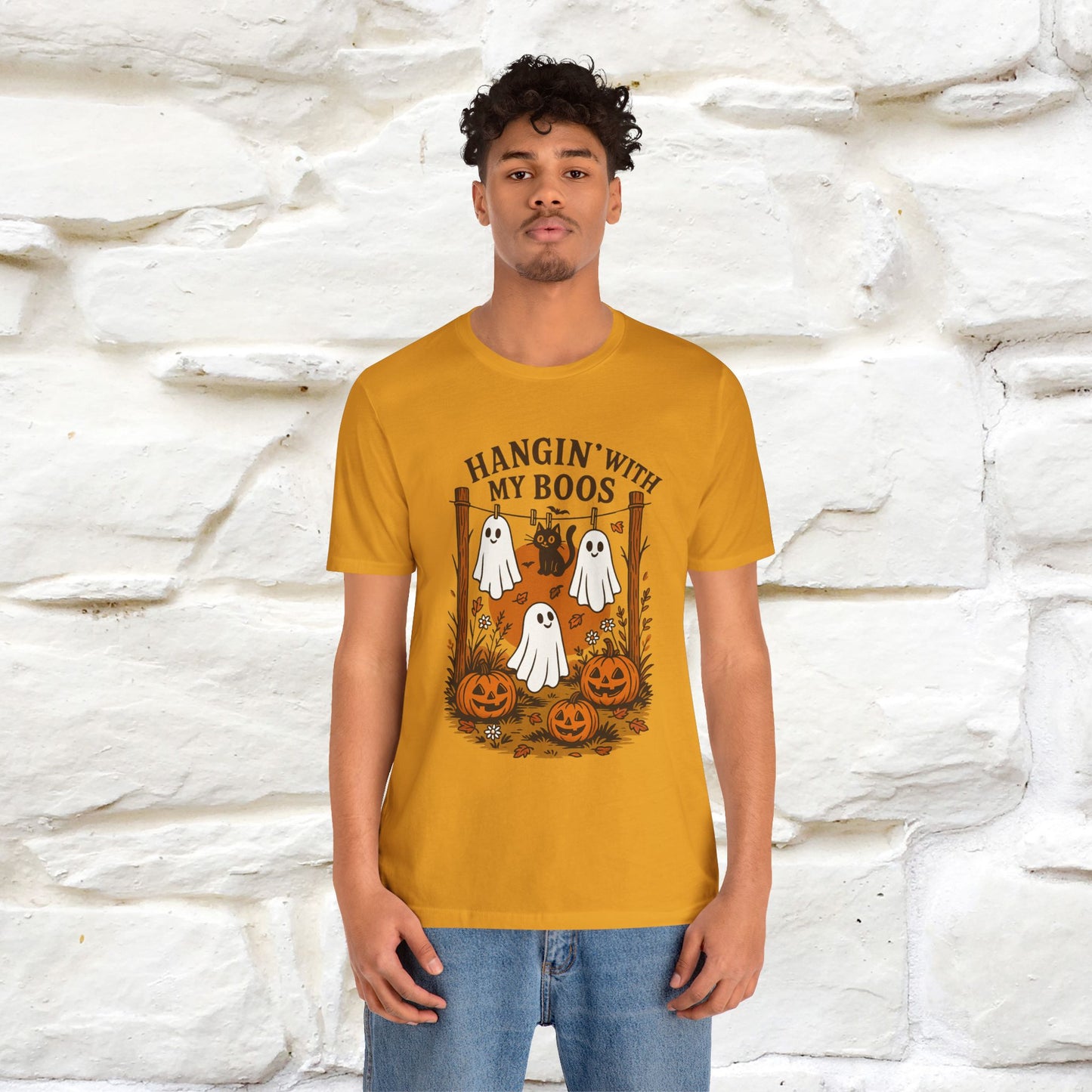 "Hanging With My Boos" Halloween Cat T-shirt |Nunu&Miao Studio - Nunu&Miao Studio