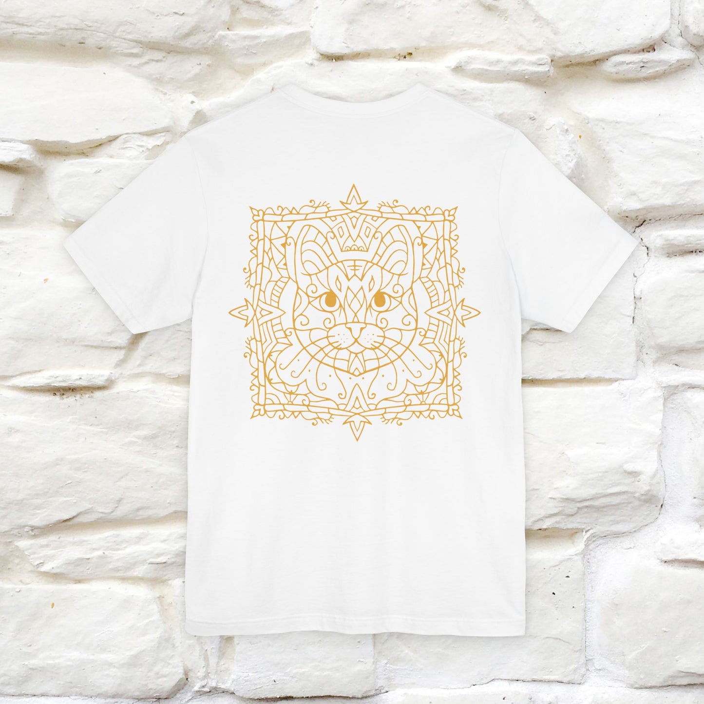 "Mandala Cat'' Cat T-Shirt Front and Back Design | Nunu&Miao Studio - Nunu&Miao Studio
