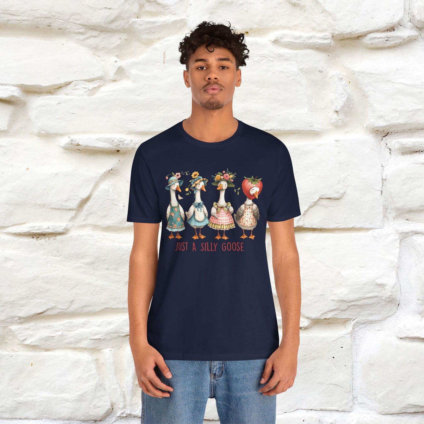 "Just A Silly Goose" Cute T-shirt |Nunu&Miao Studio - Nunu&Miao Studio