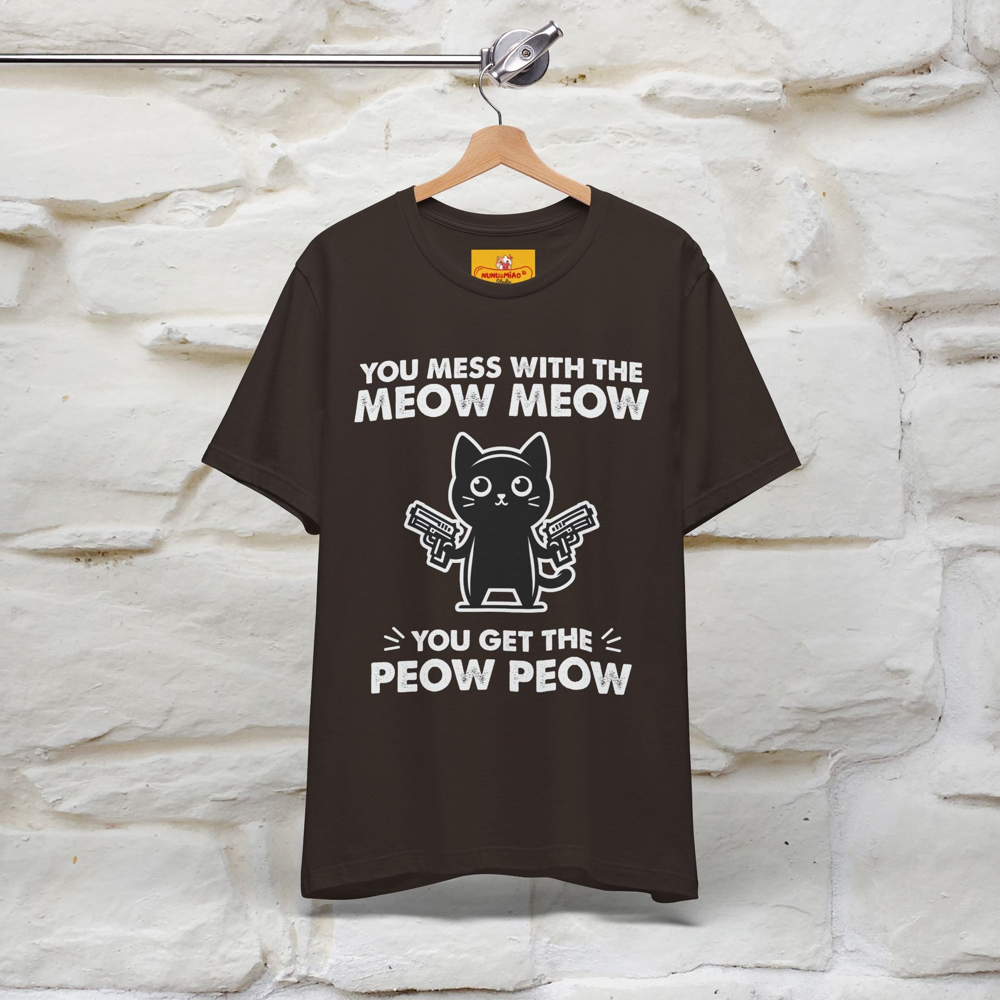 "You Mess With The Meow Meow, You Get The Peow Peow" Cat T-shirt |Nunu&Miao Studio - Nunu&Miao Studio