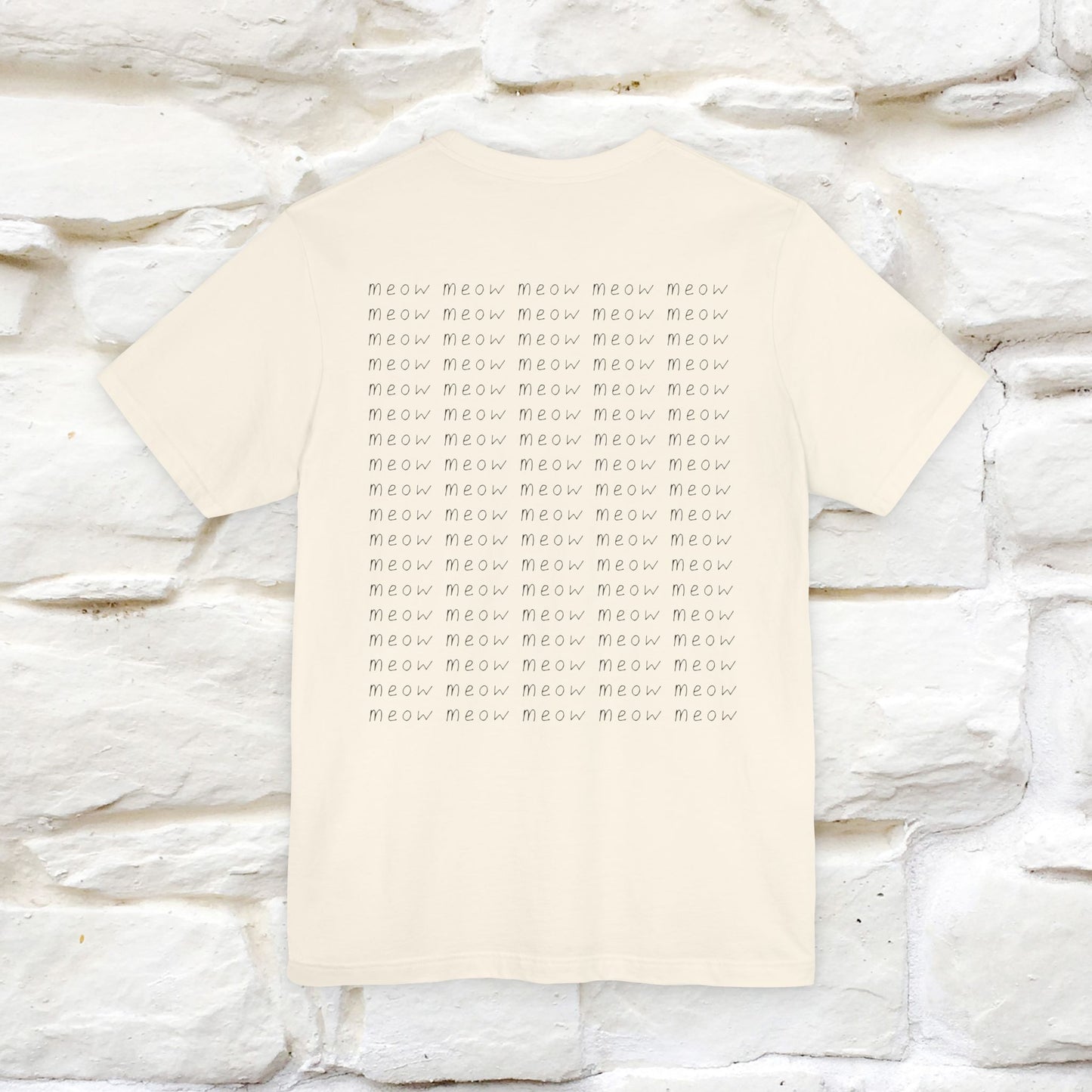 "Meow Meow Meow" Cat T-Shirt | Front & Back Design | Nunu&Miao Studio - Nunu&Miao Studio