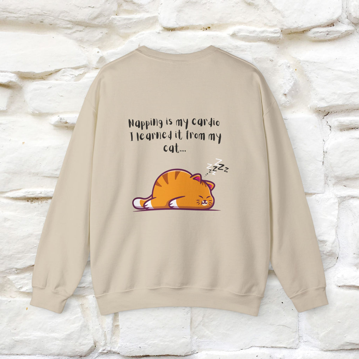 ''Napping Is My Cardio...'' | Cute Cat Sweatshirt | Nunu&Miao Studio