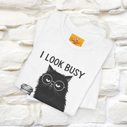 "I Look Busy But I'm Just Overwhelmed" |Cat T-Shirt | Nunu&Miao Studio - Nunu&Miao Studio