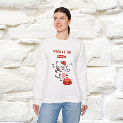 ''Where's My Food'' | Cute Cat Sweatshirt | Nunu&Miao Studio