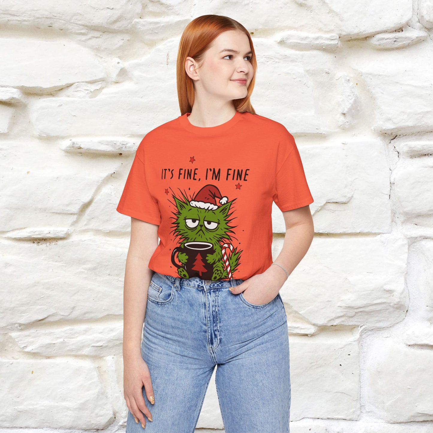 "It's Fine, I'm Fine  ...." |Funny Cat  T-Shirt | Nunu&Miao Studio