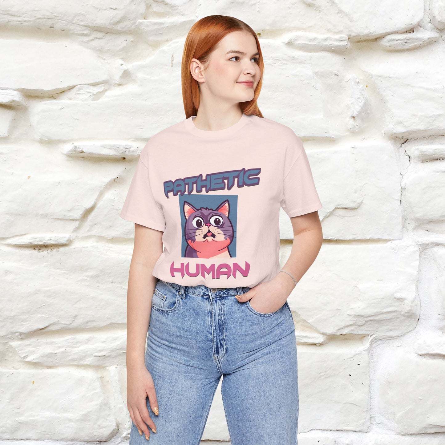 ''Pathetic Human'' | Funny Cat T-Shirt | Nunu&Miao Studio - Nunu&Miao Studio