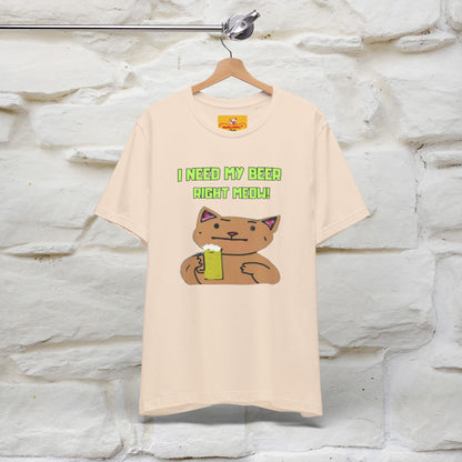 "I Need My Beer Right Meow!" Cat  T-shirt |Nunu&Miao Studio - Nunu&Miao Studio