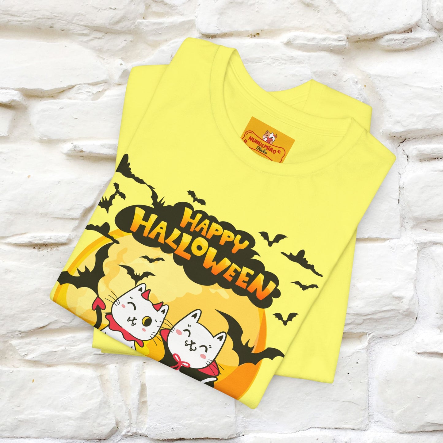 "Happy Halloween Cat Couple " Cat  T-shirt |Nunu&Miao Studio - Nunu&Miao Studio